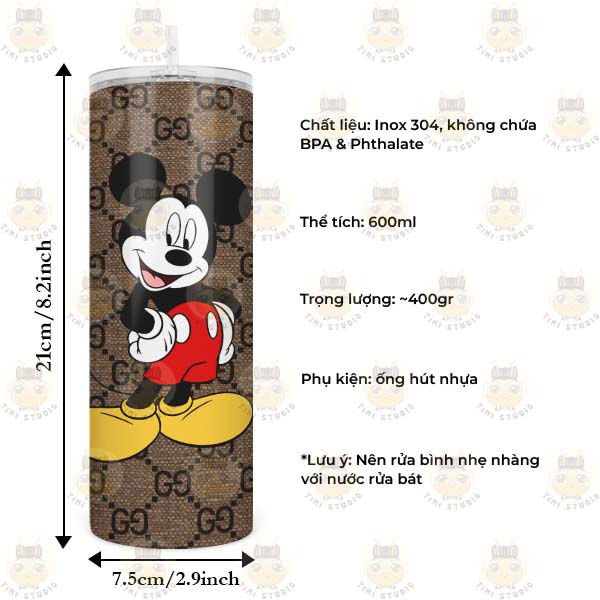 Bình Giữ Nhiệt Hình Luxury-  Ly Giữ Nhiệt Luxury - Cốc Giữ Nhiệt Luxury  - Tỉ Mỉ Studio - Mã 0807AT02