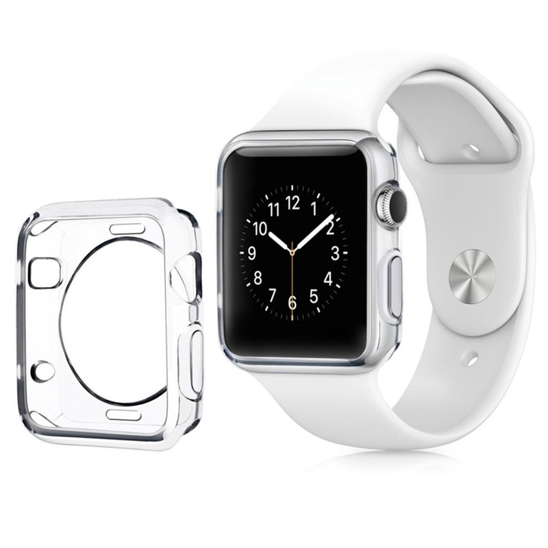 Ốp bảo vệ trong suốt thích hợp cho đồng hồ thông minh Apple Watch Series 5 4 3 2 1 38MM 42MM 44MM 40MM