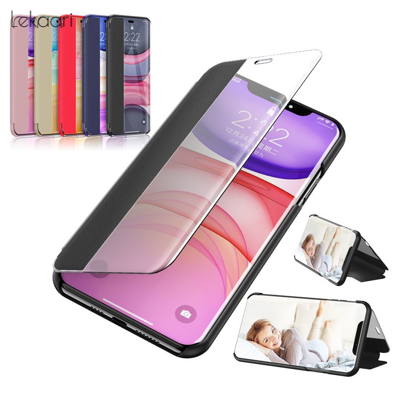 Lekaari Bao da điện thoại có giá đỡ chống trượt xem màn hình trong suốt cho iPhone 12 11 Pro XS Max X XR SE 2020