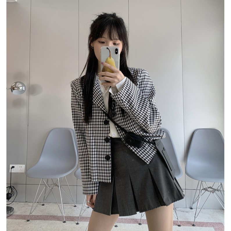 Áo vest kẻ caro Ulzang