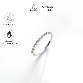 Nhẫn bạc 925 Miuu Silver, nhẫn nữ đính đá đẹp, đơn giản Sparking Line