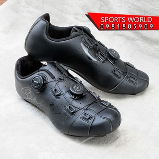 Giày can đạp xe, 2 khóa vặn, dòng Road SD-019 SIDEBIKE -BLACK