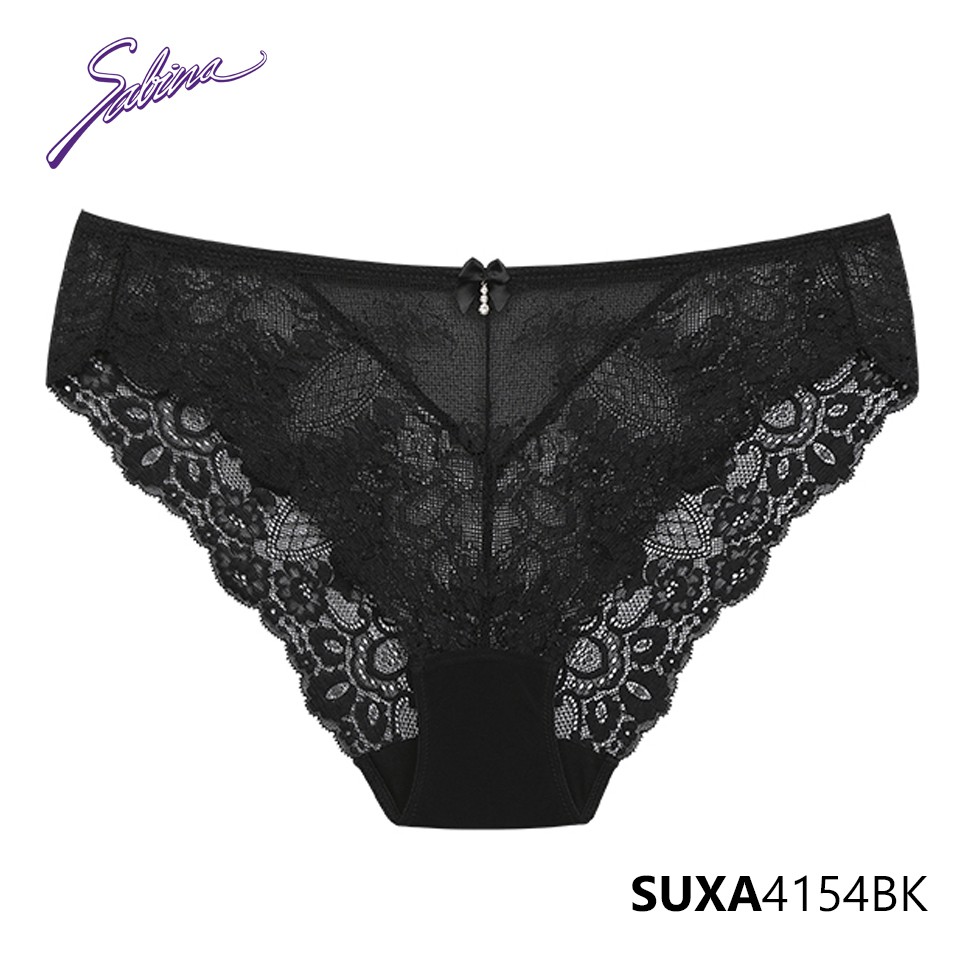 Quần Lót Lưng Vừa Phối Ren Màu Đen Fashion Gorgeous By Sabina SUXA4154BK