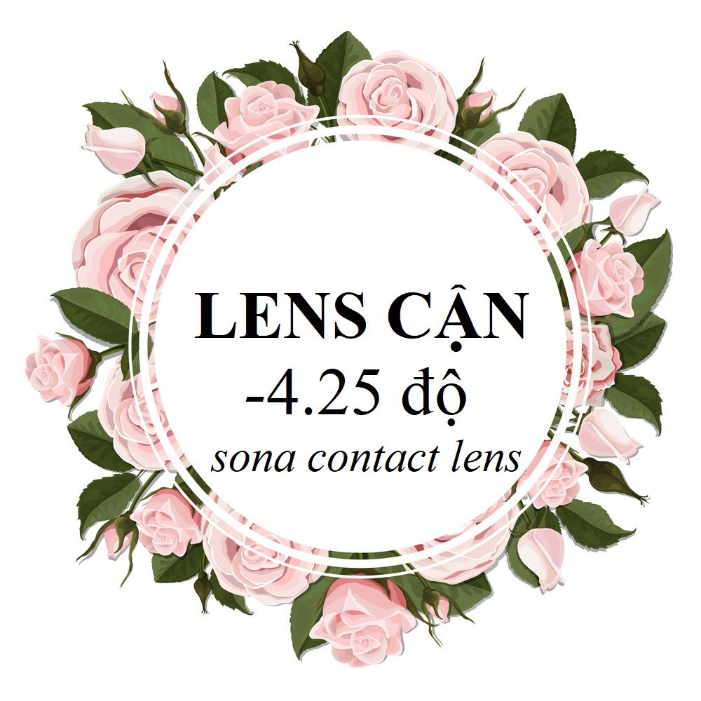 20 Mẫu LENS CẬN 4.25 Độ + khay đựng (kính áp tròng Sona Hàn Quốc)