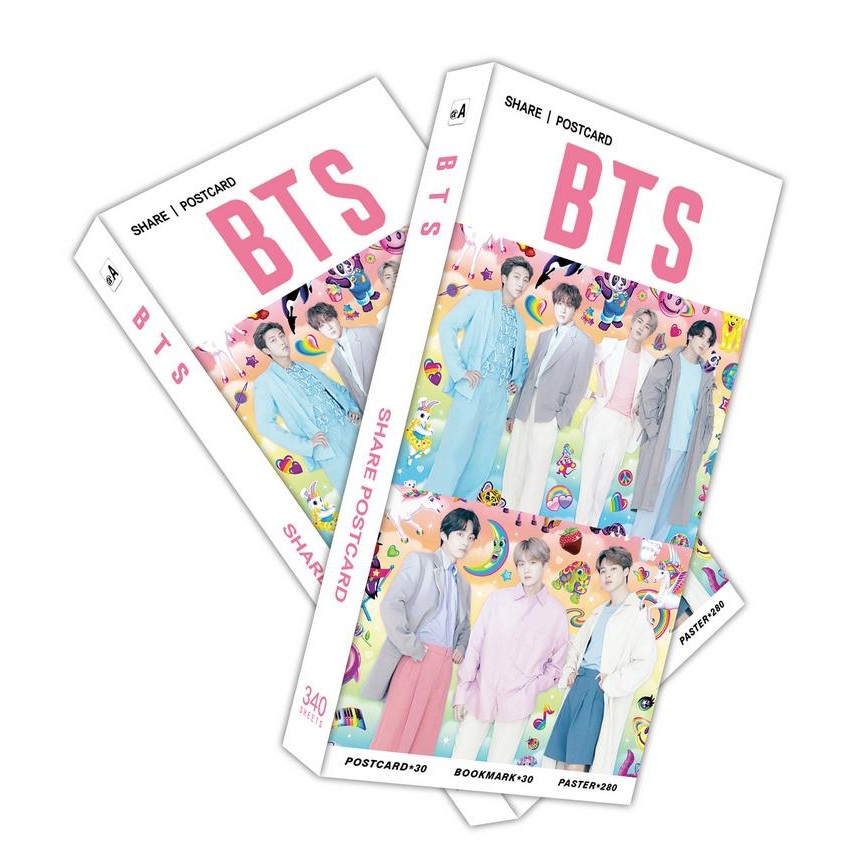 Hộp ảnh Postcard BTS có lomo ảnh dán in hình idols