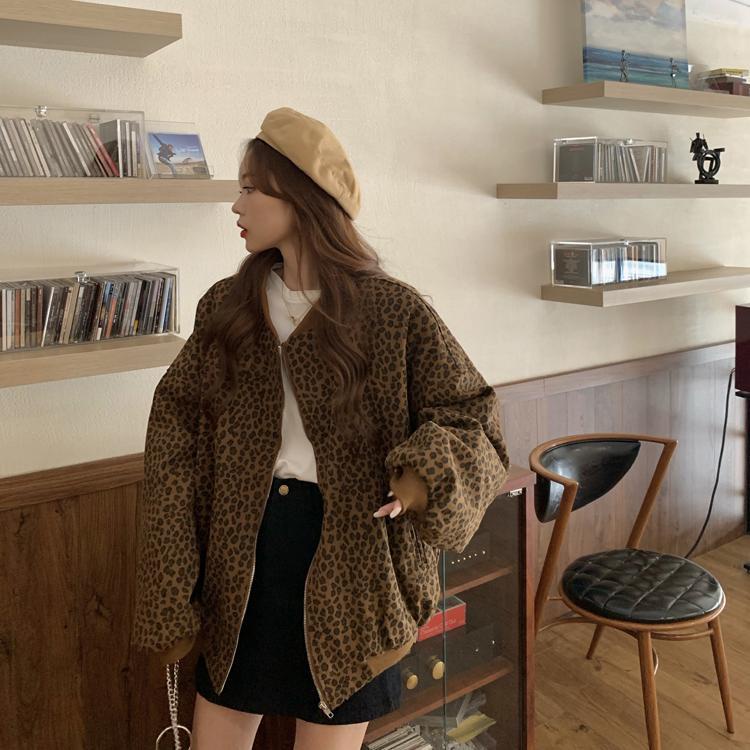 Áo Hoodie Lót Nhung Dày Dặn In Họa Tiết Da Báo Phong Cách Hàn Quốc Cho Nữ | BigBuy360 - bigbuy360.vn