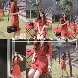 Đầm vintage đỏ hot hit nhà lookbetter.order