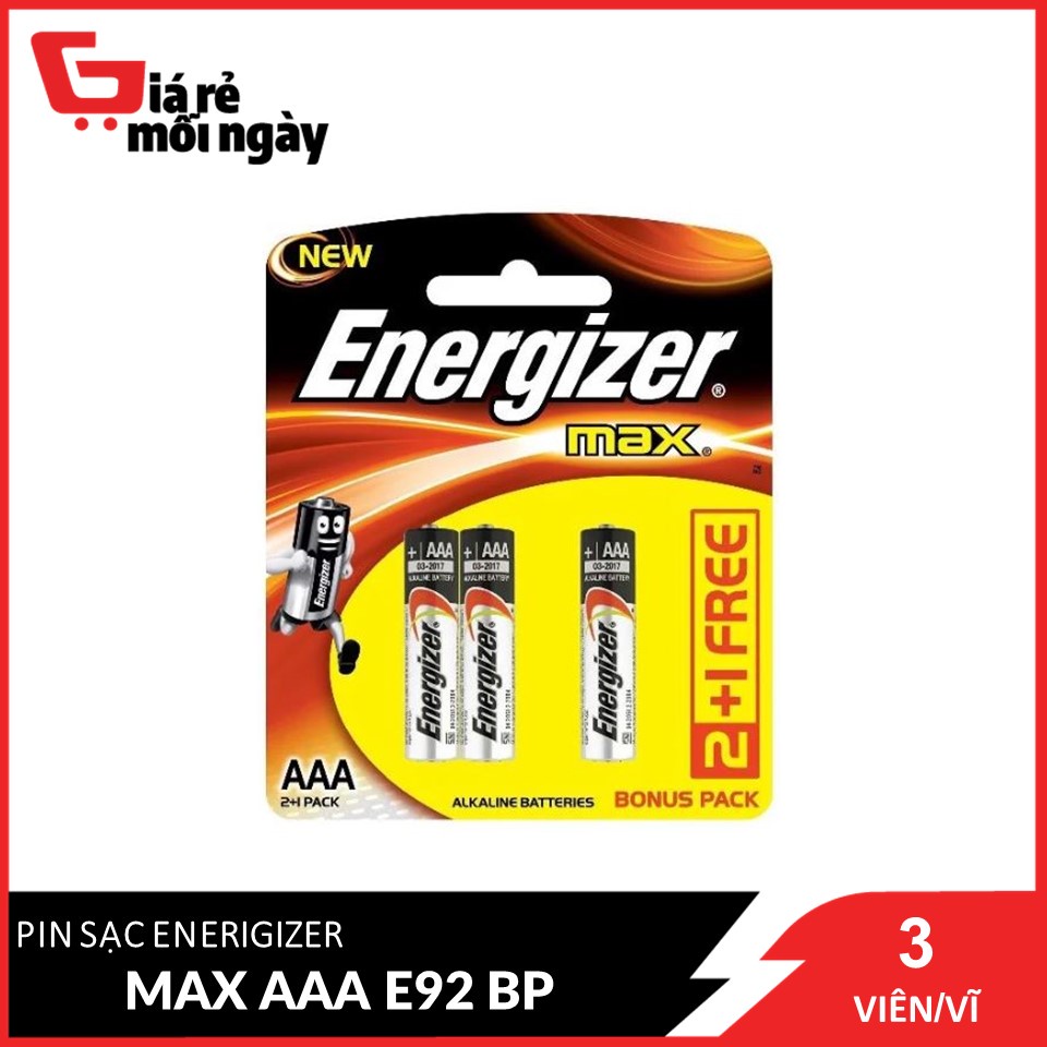 Pin Energizer Max AAA E92 BP (Vĩ 2 + 1 Pin)