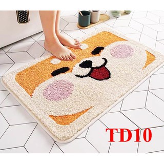 Thảm chân phòng khách TD10 Thảm phòng ngủ thảm lau chân phòng tắm lông dày siêu mều siêu thấm chống