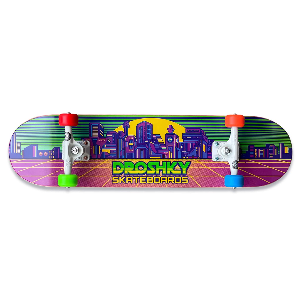 Ván Trượt Skateboard DROSHKY CYBERPUNK CITY PINK CUSTOM COMPLETE 8.0