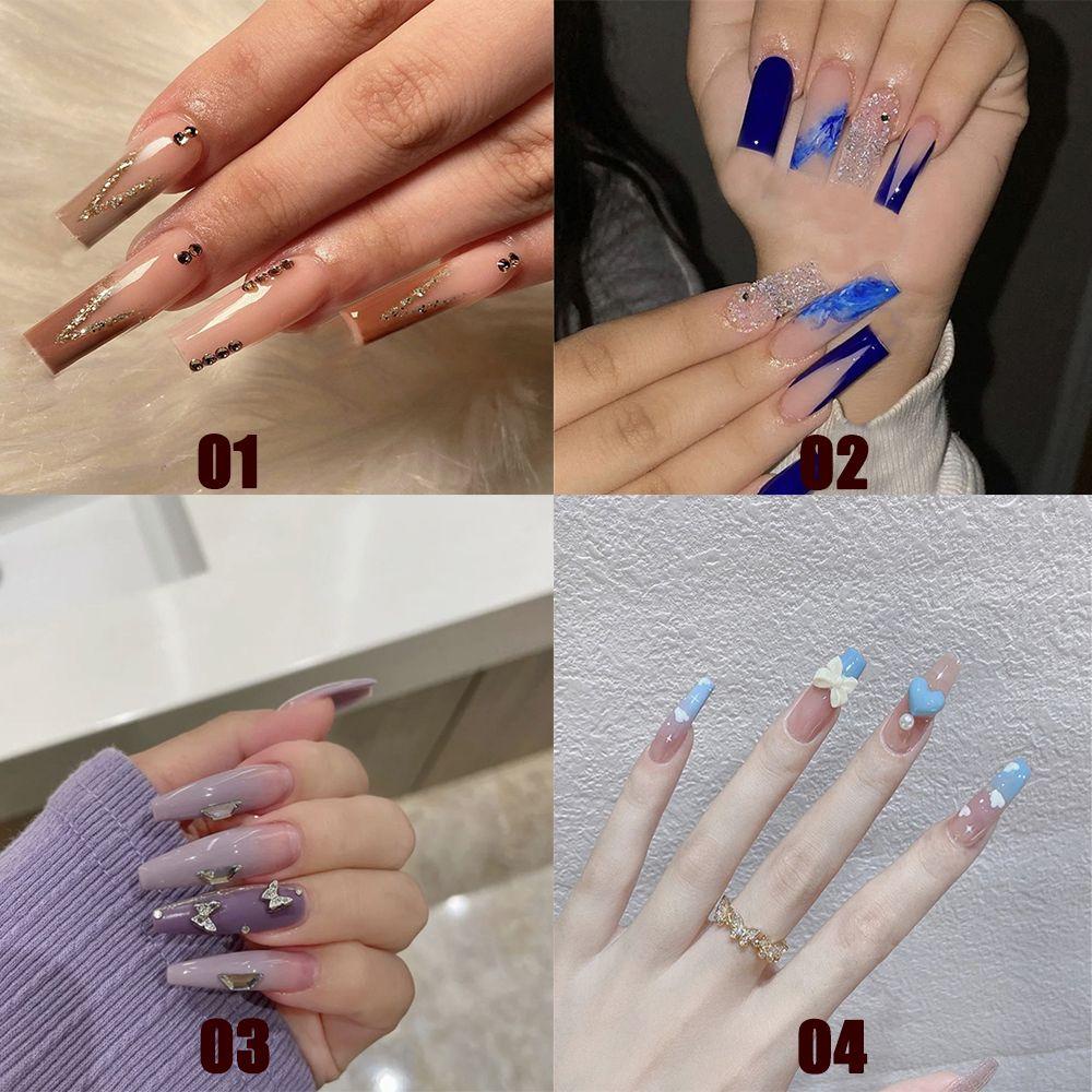 Hộp 24 Móng Tay Giả Che Phủ Toàn Diện Chất Lượng Cao