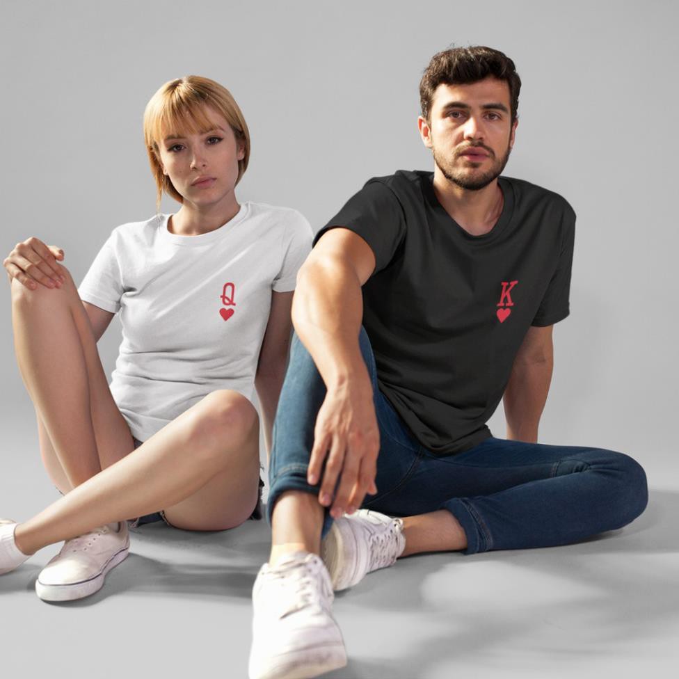 Áo thun King of Hearts and Queen of Hearts Couple Shirt