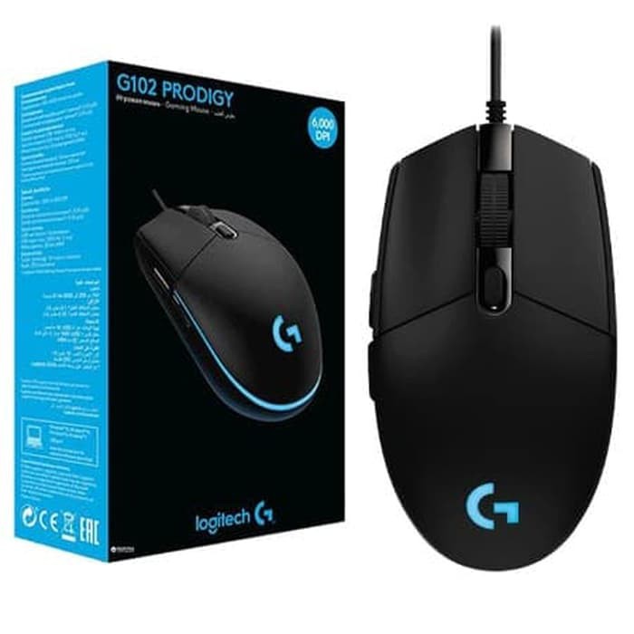 Chuột gaming chuột chơi game logitech G102 Led RGB 8000DPI tặng kèm lót chuột