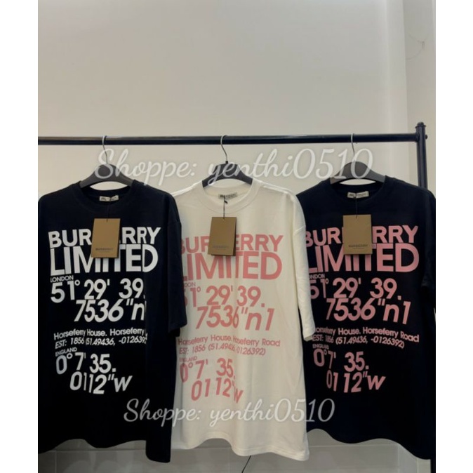 Áo tee tay lửng BURBERRY LIMITED 🔥 hottrend nam nữ ✨ chất áo cotton sang xịn ✨