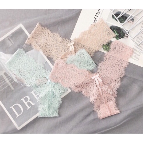 Quần lót ren lọt khe chữ Y gợi cảm sexy bảng màu pastel EVA | BigBuy360 - bigbuy360.vn