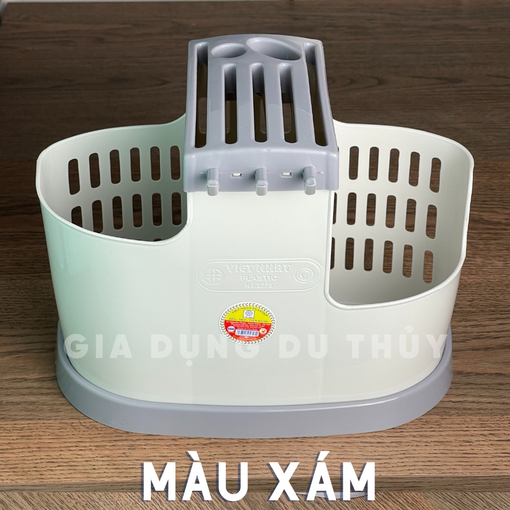 Ống đựng dao đũa muỗng đa năng 2775 nhựa nguyên sinh an toàn, nhiều ngăn đựng tiện lợi, cắm đũa muỗng nhà bếp tiện lợi