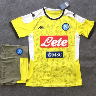 Quần áo bóng đá Napoli màu vàng thun lạnh đẹp mới giá rẻ 2020