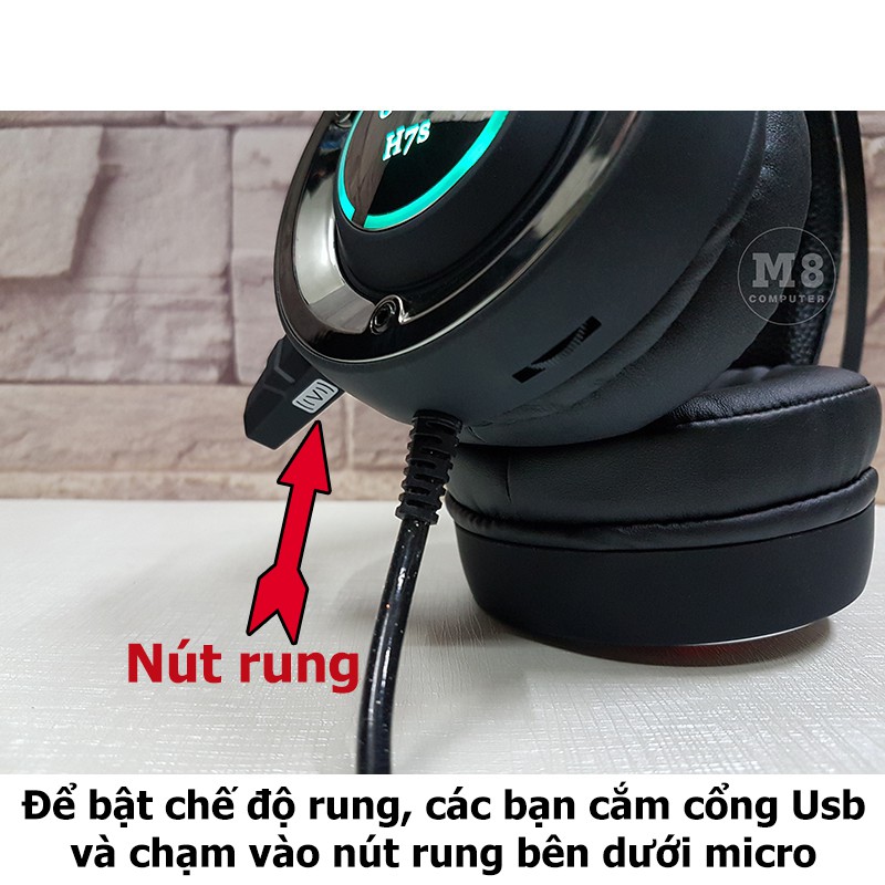 Tai nghe Gaming G-Net H7S Có Rung, Led 7 màu, tai nghe chụp tai chơi game | SM680r M87s