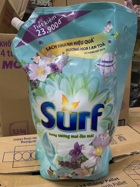 Nước giặt Surf hương sương mai dịu mát 3,5kg