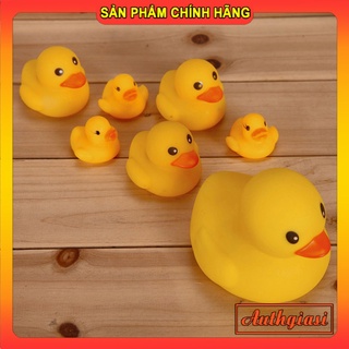 Đồ chơi bồn tắm cho bé con vịt vàng cao su phát ra tiếng kêu
