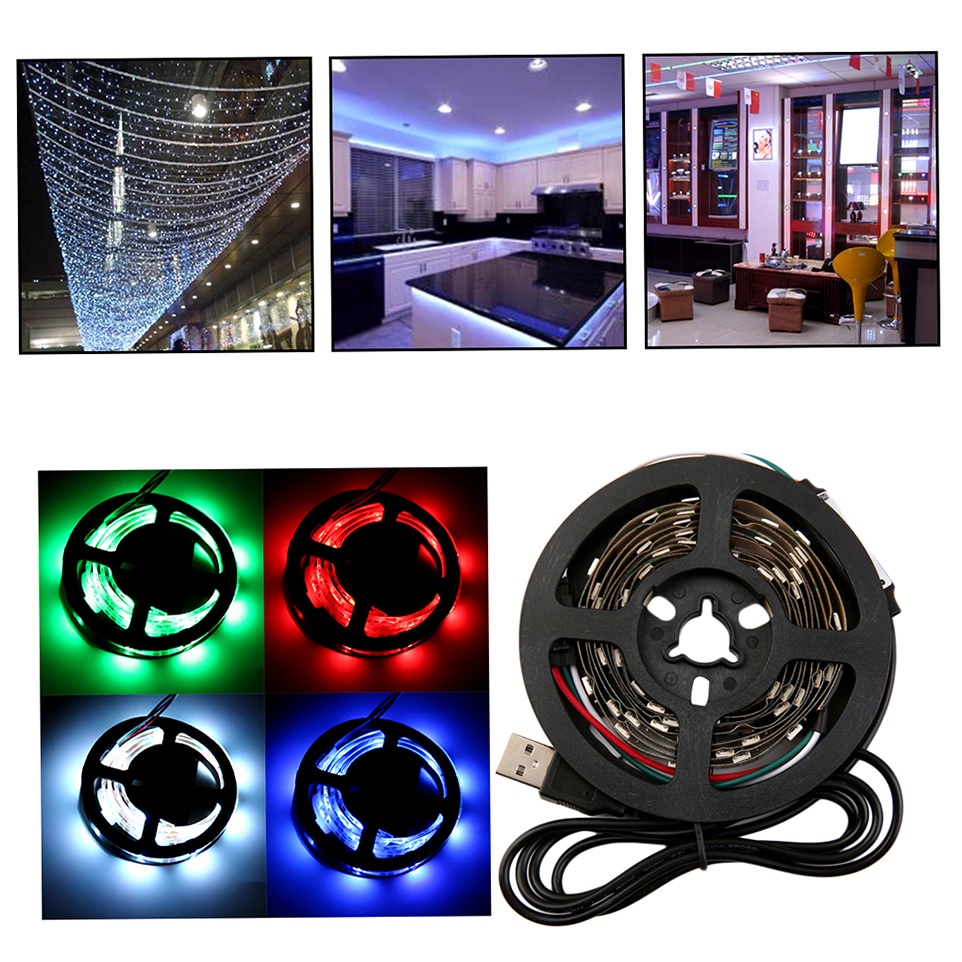 Dây Đèn LED Ws68 12 RGB 5050 SMD Linh Hoạt, USB 5V, Chống Thấm Nước