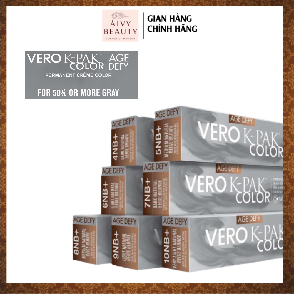 Brown Gold Series BG - Màu nhuộm phủ bạc thời trang JOICO Vero K-Pak Color Age Defy (Tông màu nâu vàng)