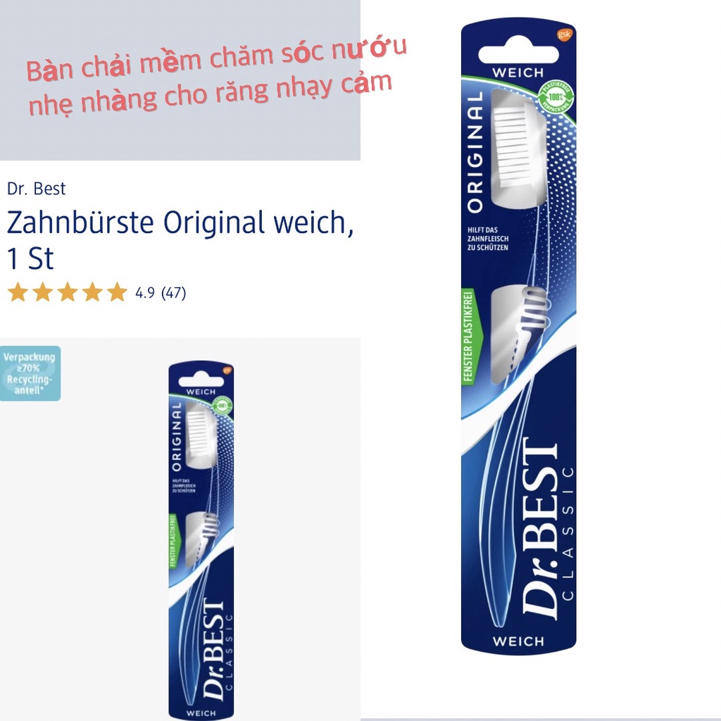 Dr. Best bàn chải răng dùng cho cả gia đình & trẻ em - hàng Đức
