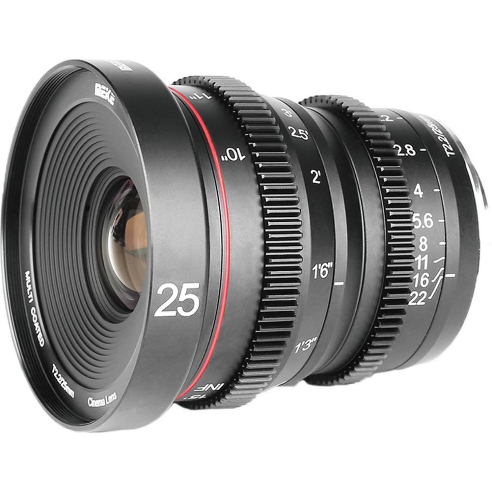 Ống Kính Meike 25mm T2.2 Cine Lens - Lens chuyên quay phim dành cho Fujifilm, Sony, M4/3 Olynpus, Panasonic, Blackmagic