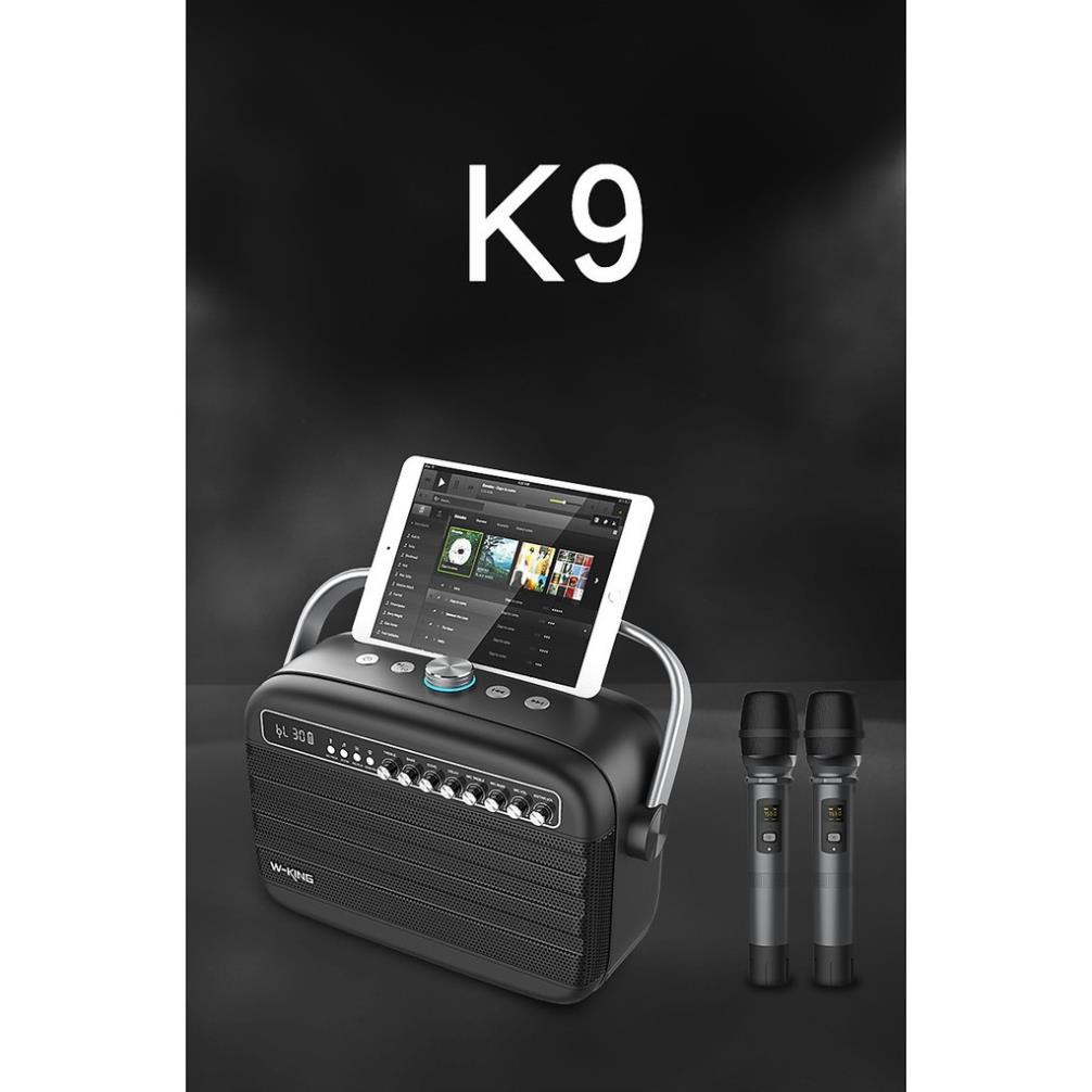 Loa Kéo Karaoke W-KING K9, Loa Bluetooth Karaoke Kèm 2 Micro Pass Chuẩn, Chính Hãng, BH 6 tháng