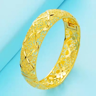 Việt nam cát mạ vàng giả vòng tay bohemian đồng hợp kim dài không phai màu rỗng vòng tay cặp đôi sang trọng