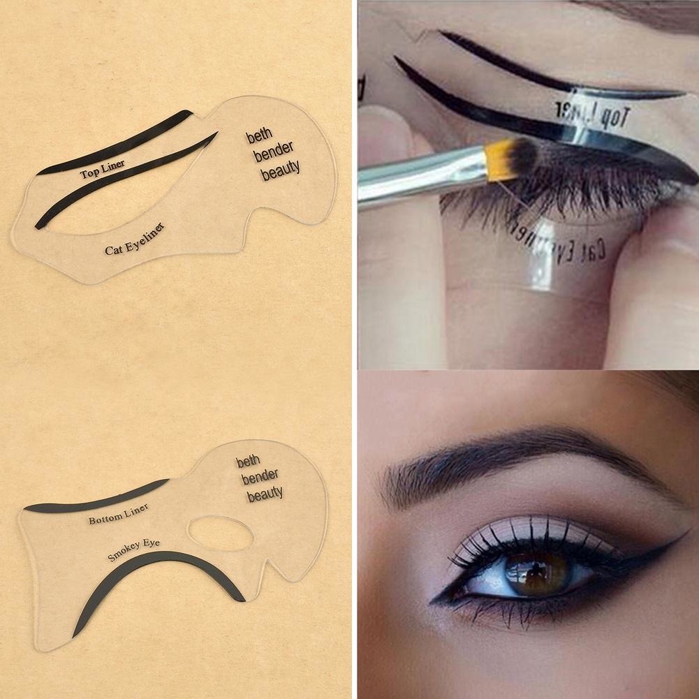 [Hàng mới về] Set 2 khuôn kẻ mắt mèo/trang điểm mắt khói chuyên nghiệp