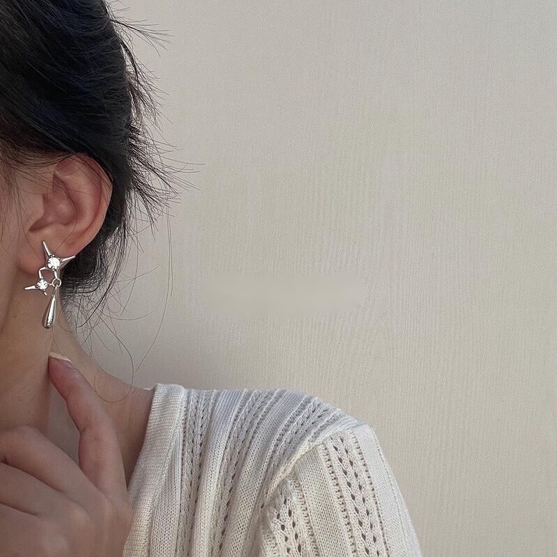 Khuyên Tai Hình Giọt Nước Phong Cách punk Thời Trang