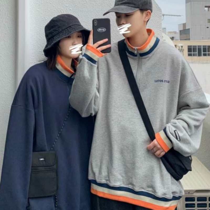 Unisex Round Neck Sweater Men's Spring and Autumn Harajuku Pullover Jacket Korean Style Trend All-match Jacket Autumn Jacket | BigBuy360 - bigbuy360.vn