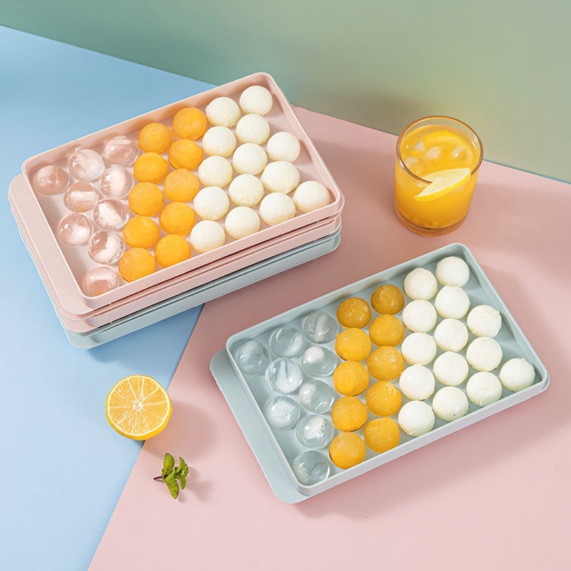 Khay đá thạch bi tròn 33 viên - Khuôn thạch hoa quả tiện lợi