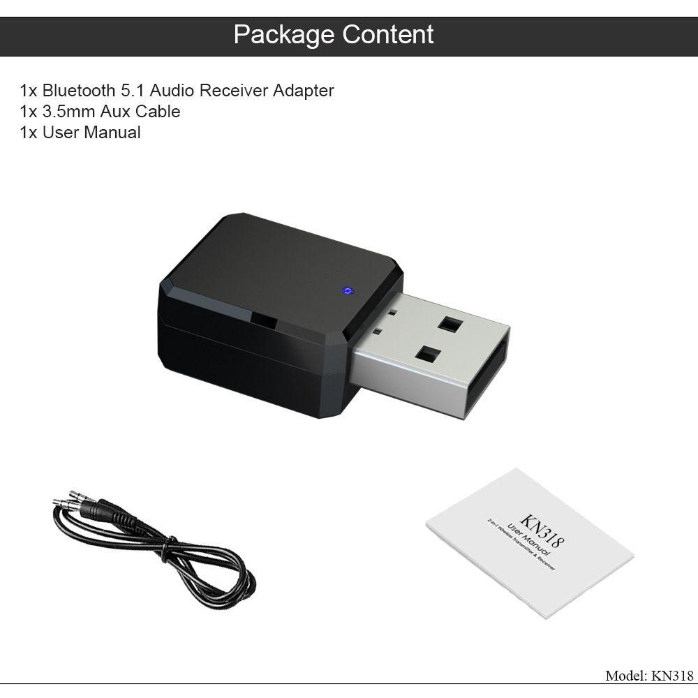 BTLIMER Bộ Chuyển Đổi Loa Bluetooth USB Cho Xe Hơi