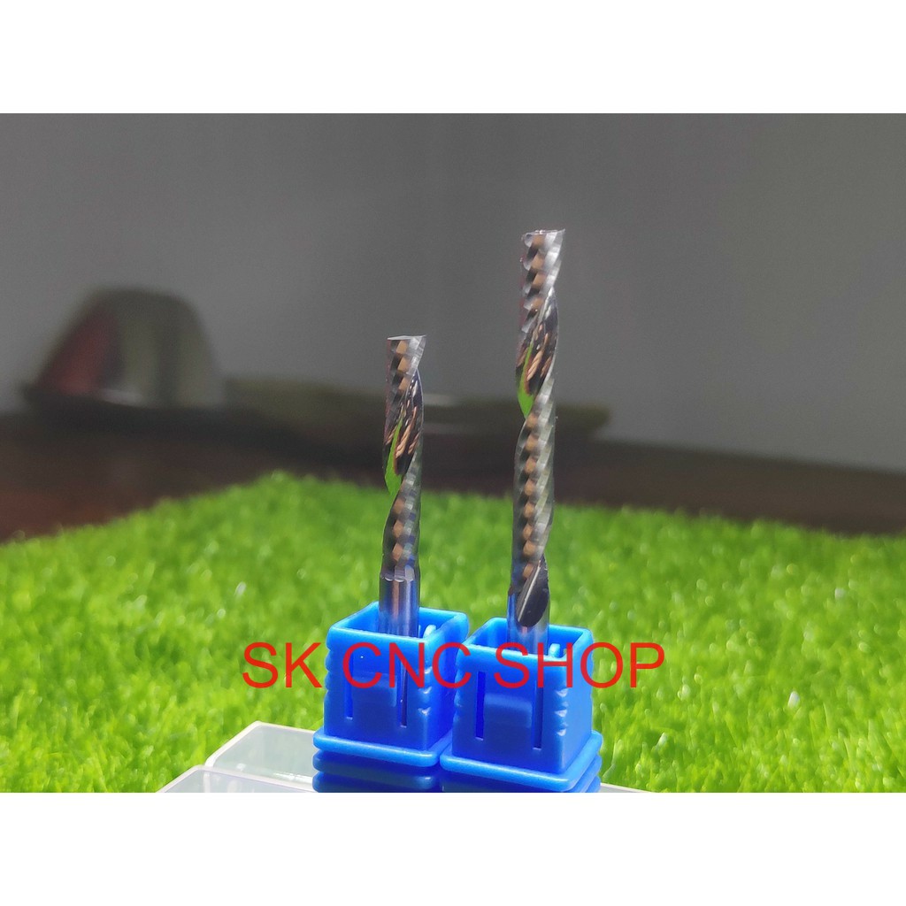 Dao CNC Mũi CNC xoắn 1 me xoắn - Endmill - 4MM - SK CNC SHOP