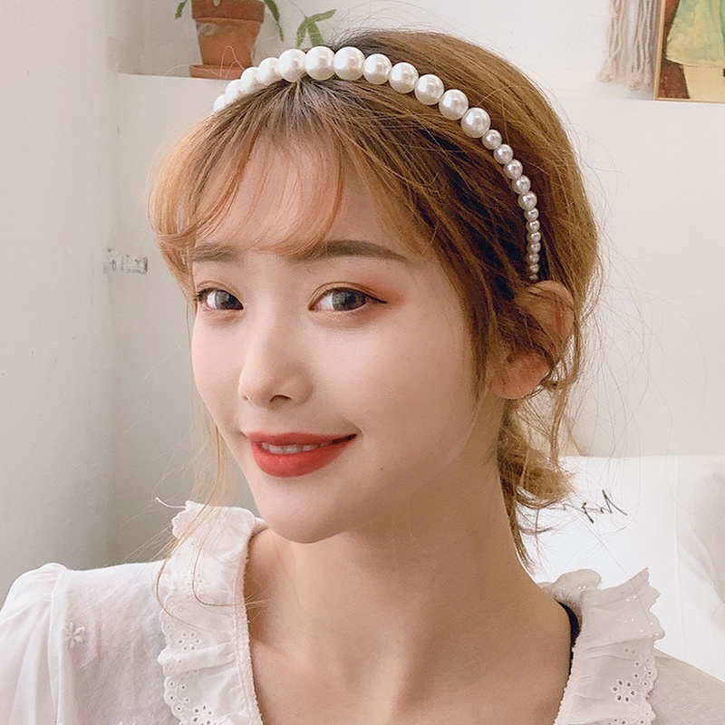 Cài tóc đính ngọc trai nhân tạo đơn giản phong cách Hàn Quốc ngọt ngào