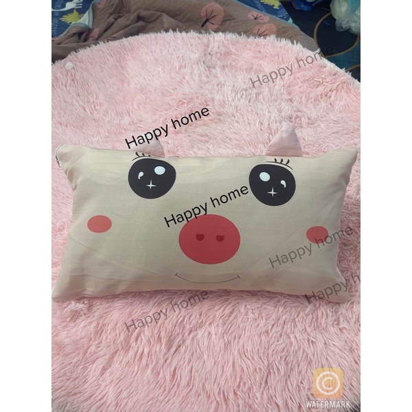 Gối cho bé vỏ cotton sợi tre BAMBOO an toàn cho bé