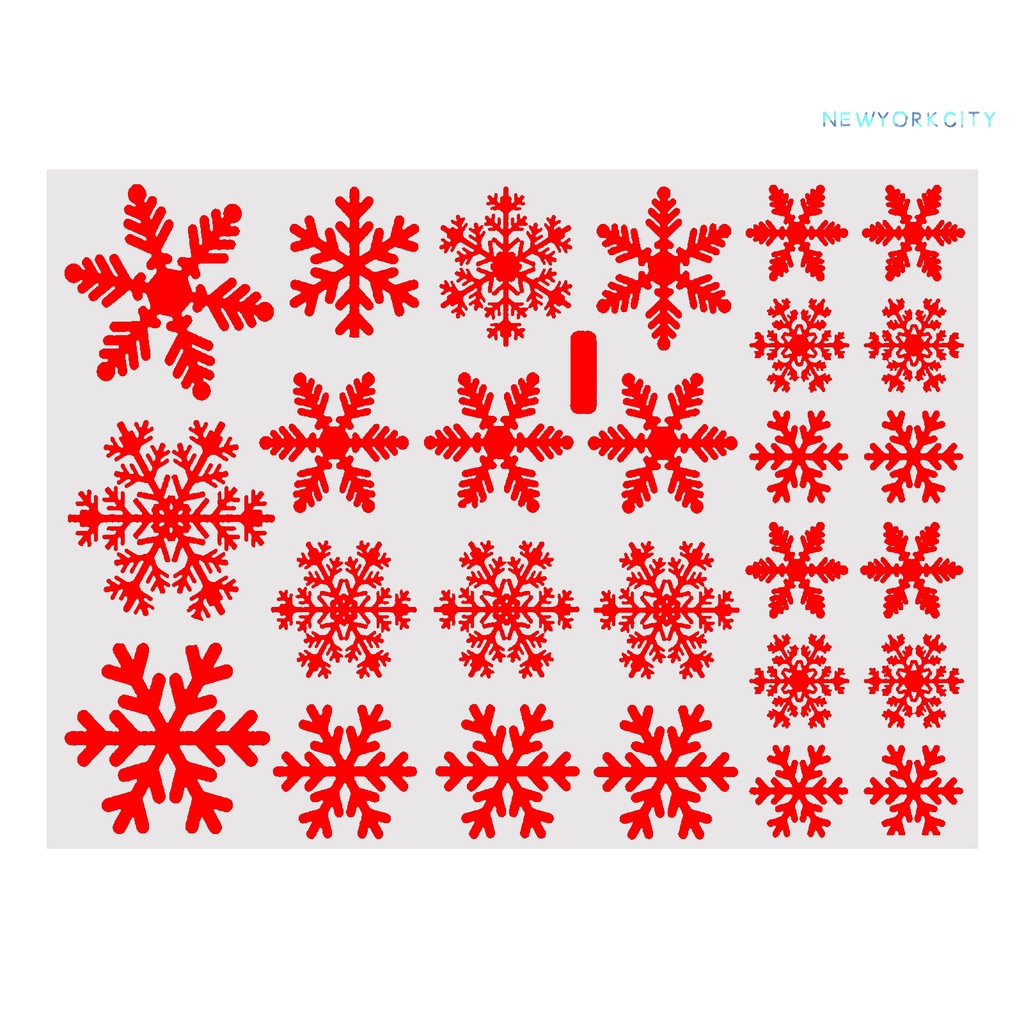 Đề Can PVC Tự Dính Chống Thấm Nước Họa Tiết Bông Tuyết Giáng Sinh Trang Trí Nhà Cửa