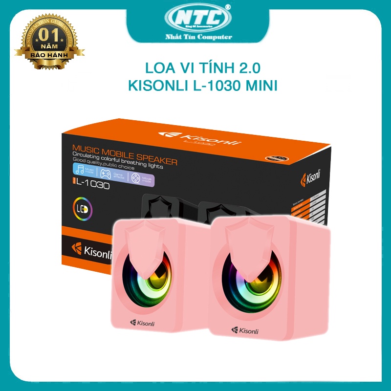 Loa vi tính 2.0 mini Kisonli L-1030 led RGB - nhỏ gọn  Nhất Tín Computer