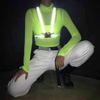 ÁO CROPTOP KÈM ĐAI PHẢN QUANG [HÀNG ORDER]