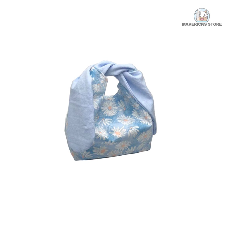 Túi Vải Canvas Đựng Hộp Cơm Trưa Tai Thỏ Dễ Thương Phong Cách Nhật Bản