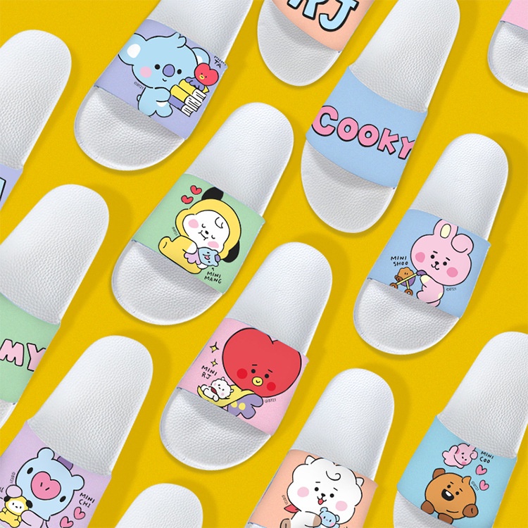Dép Kẹp Đi Trong Nhà In Hình BTS BT21 Dễ Thương