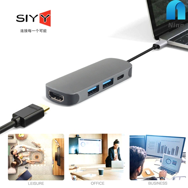 Đầu Chuyển Đổi Cổng Type C Sang Hdmi 4 Trong 1 Chuyên Dụng