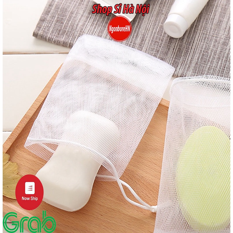 Túi lưới đựng xà phòng tiết kiệm xà bông thiết kế với lưới tắm mềm mai, không làm tổn thương da khi sử dụng GD235