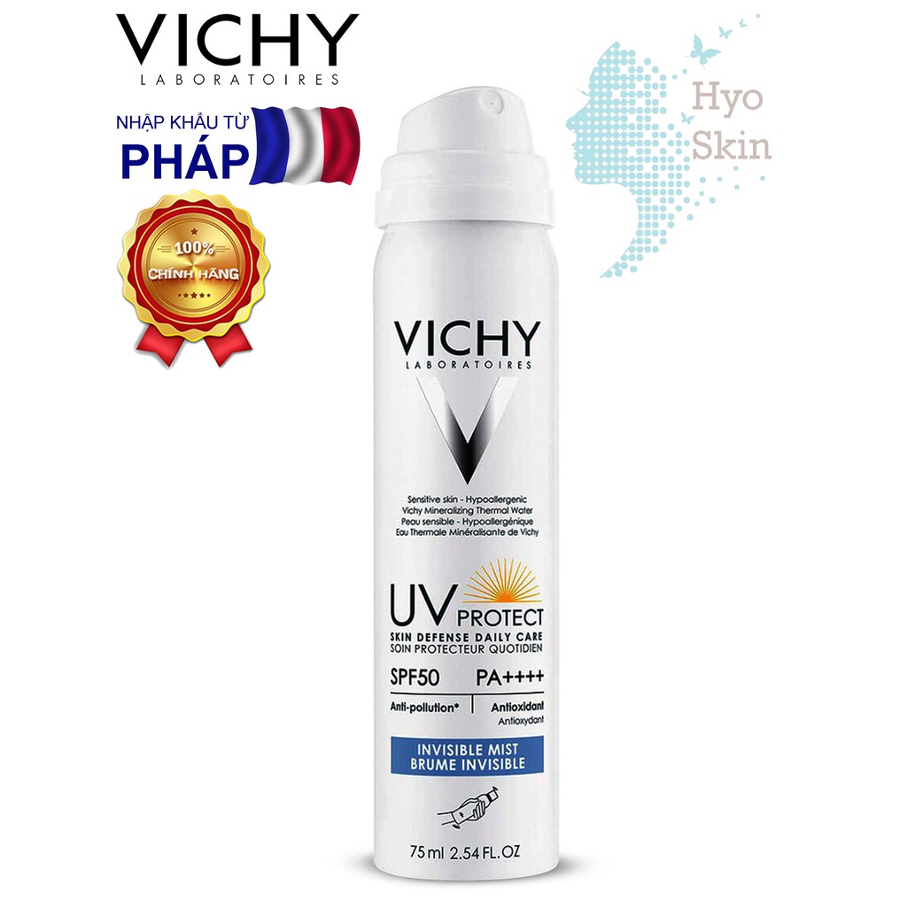 [CHÍNH HÃNG] Xịt Chống Nắng Chống Ô Nhiễm VICHY UV PROTECT SKIN DEFENSE DAILY CARE SPF50