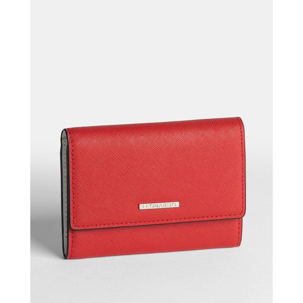Ví đựng thẻ card holder Kate da Saffiano thương hiệu Leonardo | BigBuy360 - bigbuy360.vn