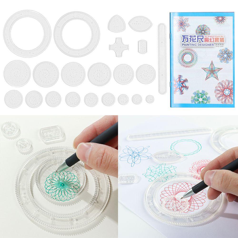 Bộ Bánh Xe Tập Vẽ Nghệ Thuật Thiết Kế Xoắn Ốc Hỗ Trợ Giáo Dục Thủ Công