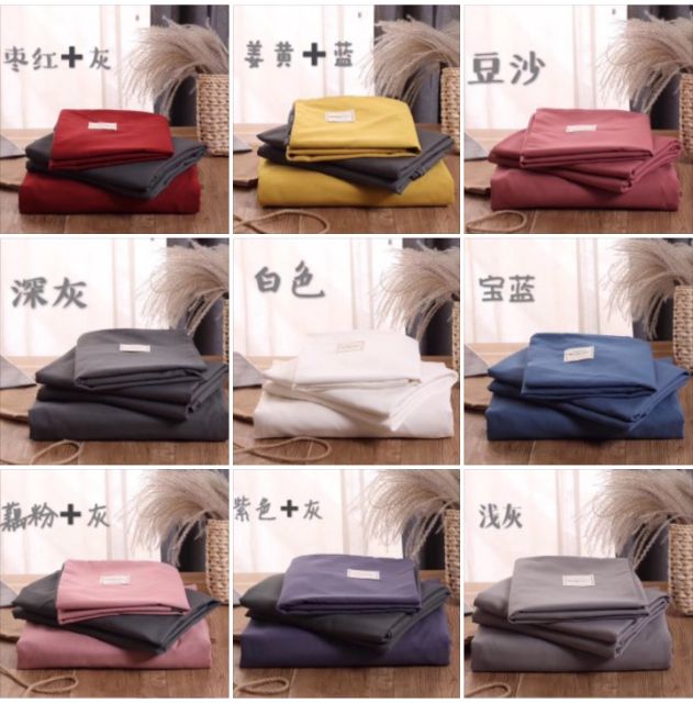 (nhiều mẫu) Bộ Chăn Ga Gối COTTON TC MÀU Trơn 4 món nhập khẩu Nhật | BigBuy360 - bigbuy360.vn