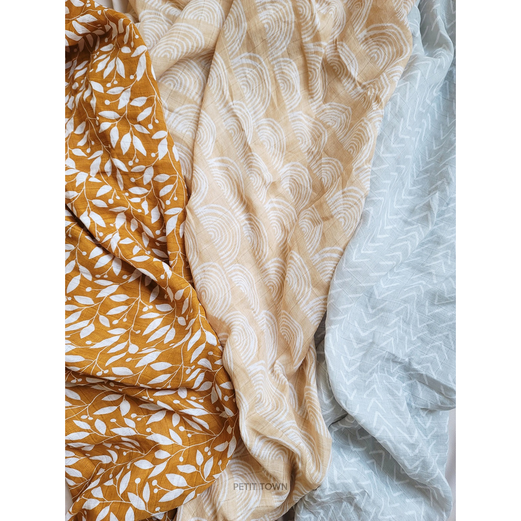 Set 2 chăn/khăn đa dụng quấn em bé muslin cotton swaddle,Chăn mùa hè trẻ em,Khăn tắm em bé,100% cotton,Chăn đa dụng